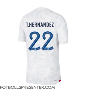 Frankrike Theo Hernandez #22 Borta Matchtröja VM 2022 Kortärmad
